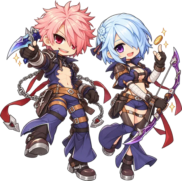 Abyss Chaser chibi pair