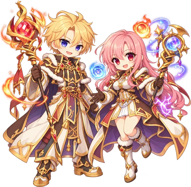 Arch Mage chibi pair
