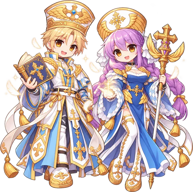 Cardinal chibi pair