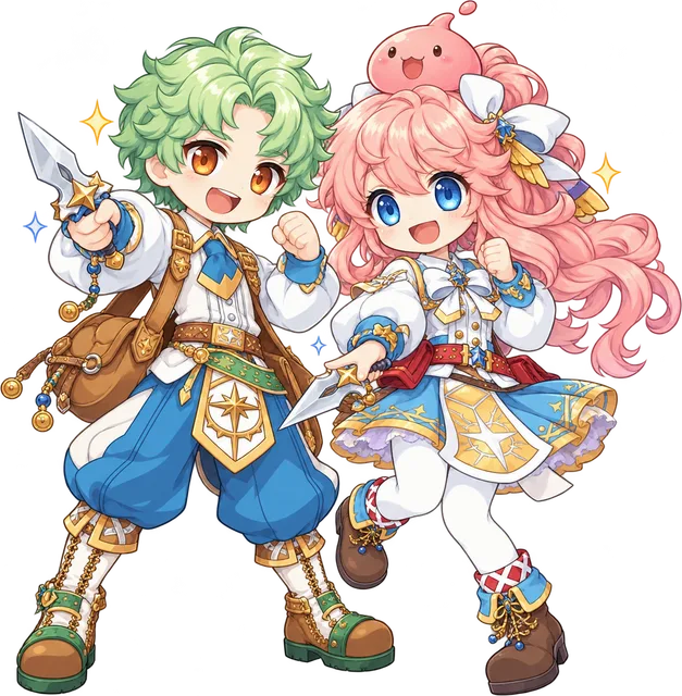 Hyper Novice chibi pair