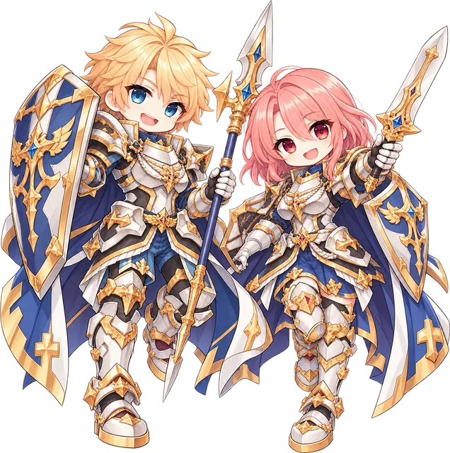 Imperial Guard chibi pair