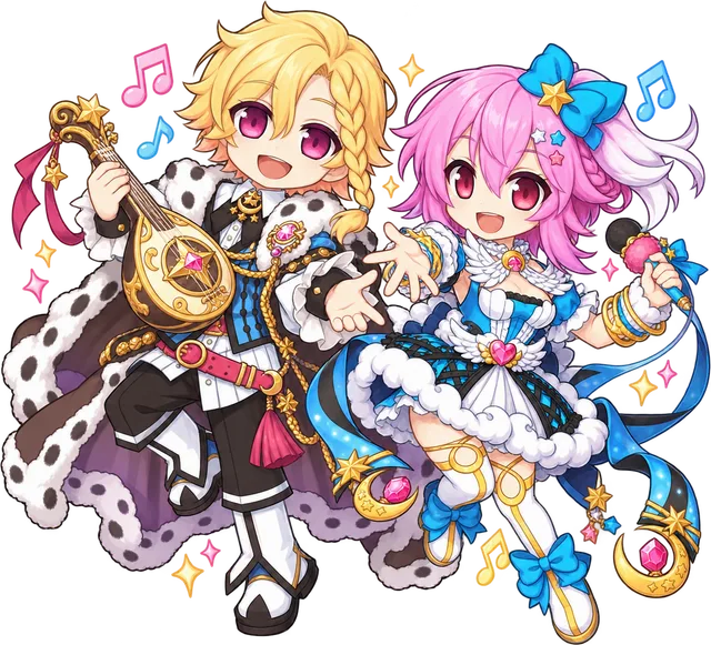 Troubadour & Trouvère chibi pair